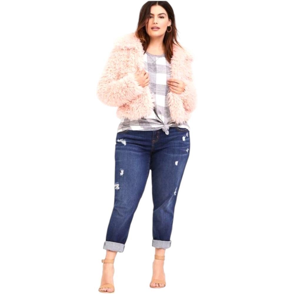 TORRID New Plus Size Super Soft Plush Raglan Plaid Sweatshirt 4X - Picture 6 of 16